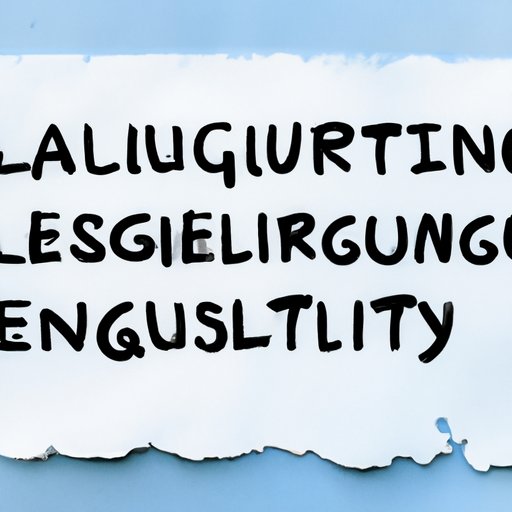 The World’s Languages: Exploring Linguistic Diversity