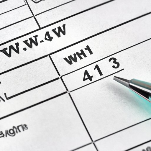 A Beginner’s Guide to Filling Out the W4 Form: Tips for Accurately Handling Your Income Tax